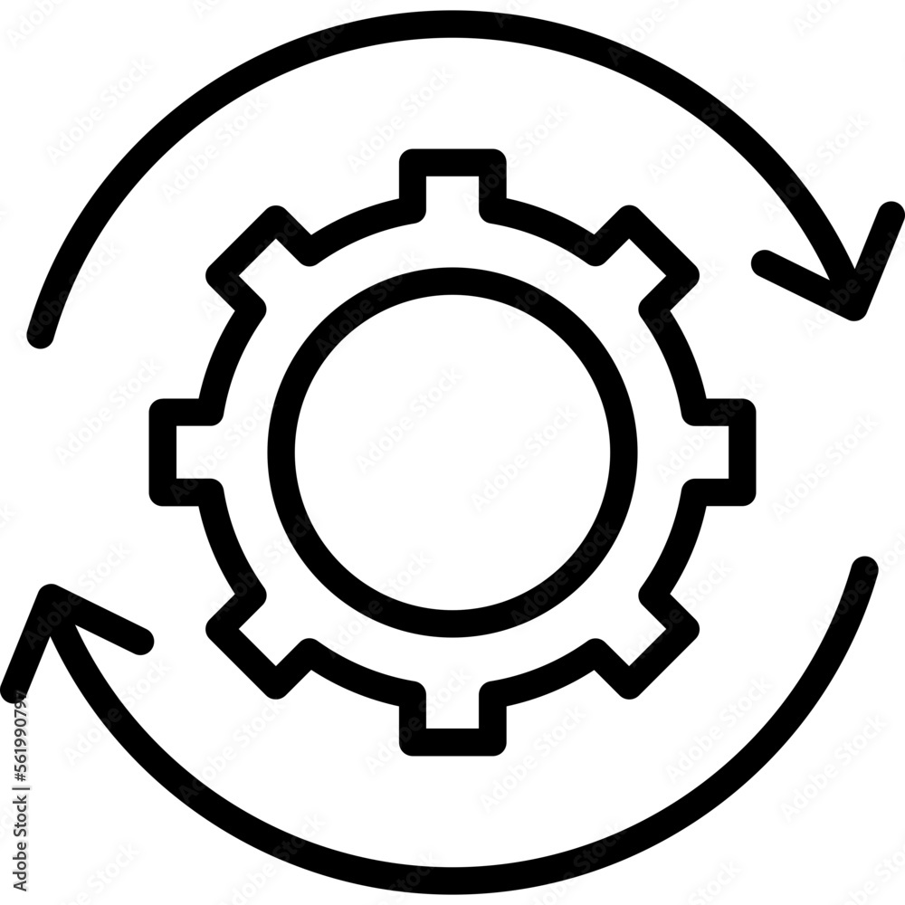 Beginning, cogwheel Vector Icon which can easily modify or edit
