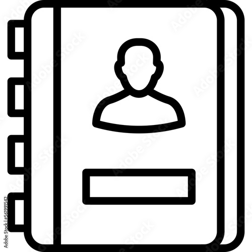 Account book, address book Vector Icon Fully Editable

