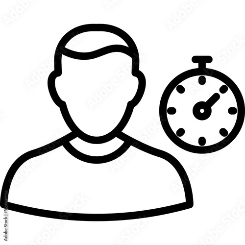 Chronometer, personal discipline Vector Icon which can easily modify or edit

