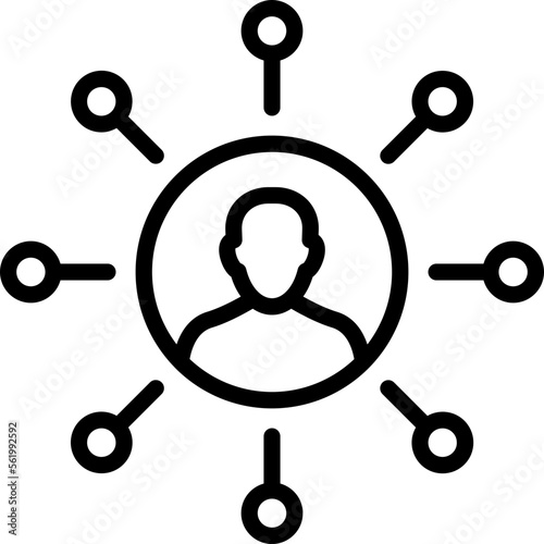 Personality, self organization Vector Icon which can easily modify or edit

