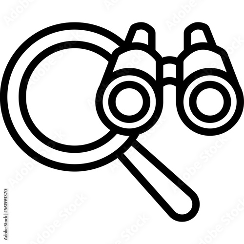 Binoculars, forecasting Vector Icon

