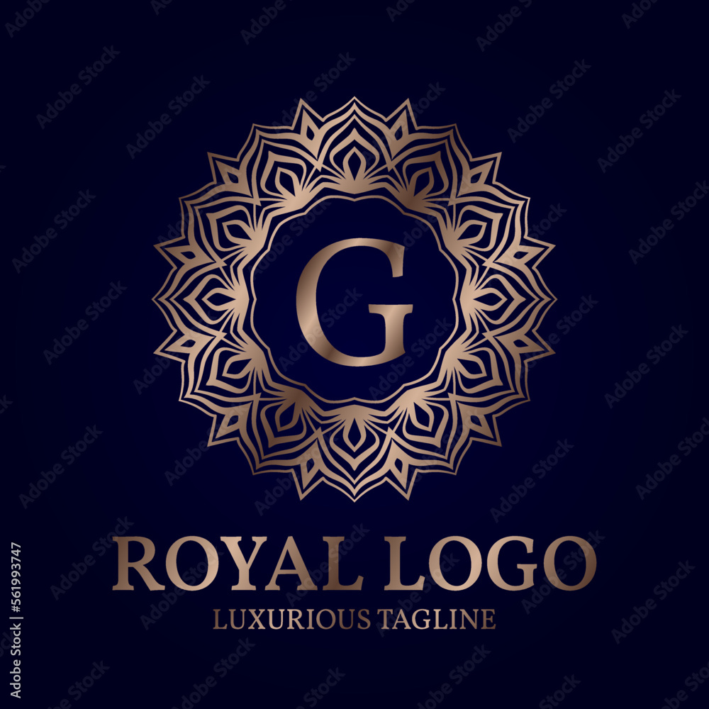 Fototapeta premium letter G royal circular vector logo design
