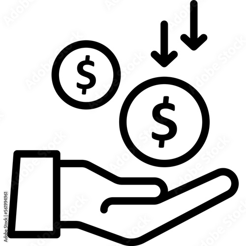 Banking, borrow Vector Icon

