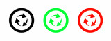 Recycle icon template illustration set.
