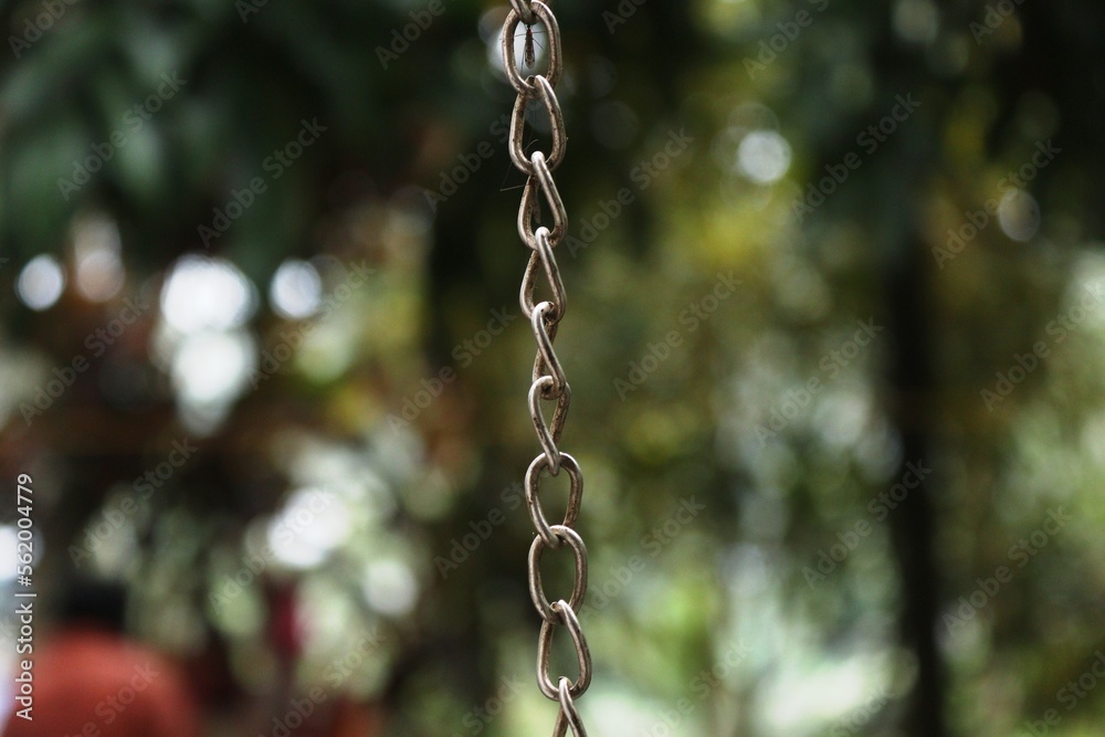 A hanging metal chain