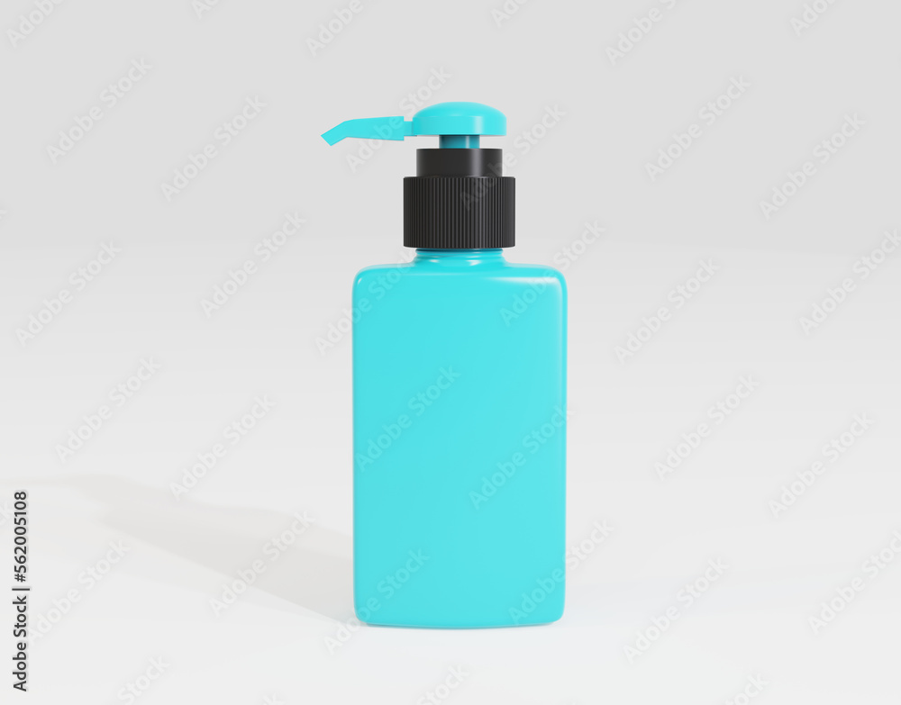 Plastic Bottle with Long Nozzle Mockup isolated on white background. 3d illustration Plastic Bottle with Long Nozzle Mockup isolated on white background. 3d illustration