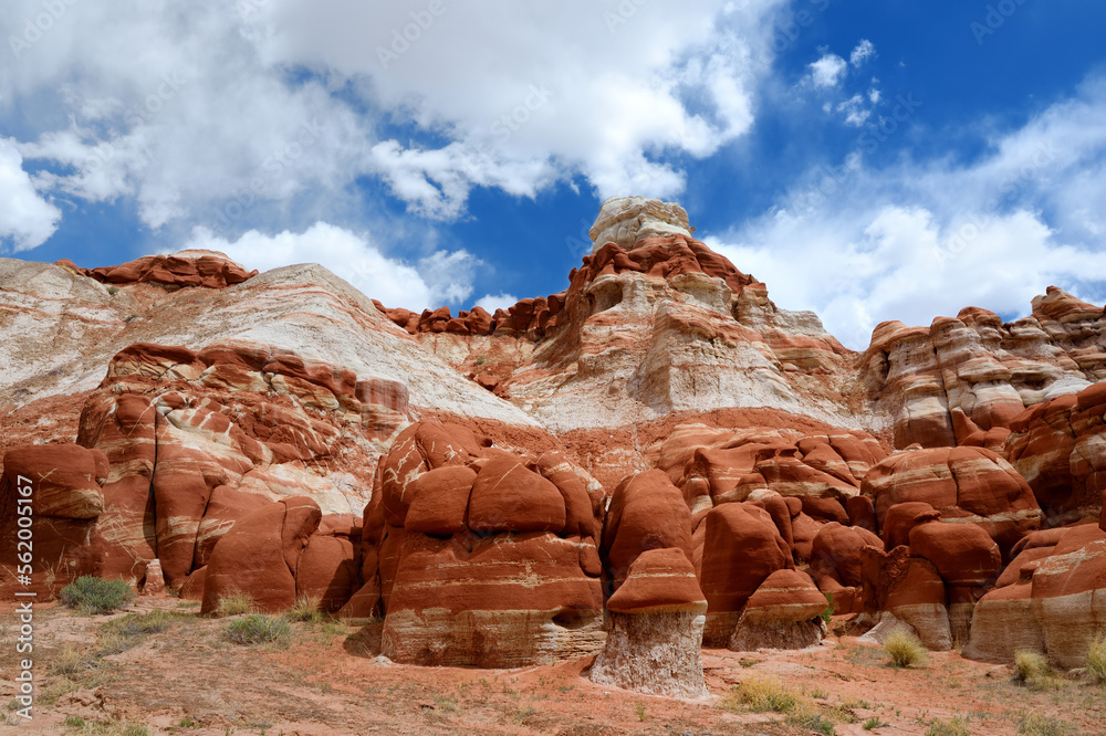 Fototapeta premium Amazing colors and shapes of sandstone formations of Blue Canyon in Hopi reservation, Arizona, USA