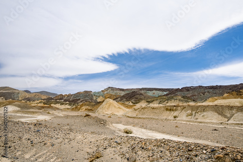 Famous Twenty Mule Teams road in Death Valley National Park, California, USA