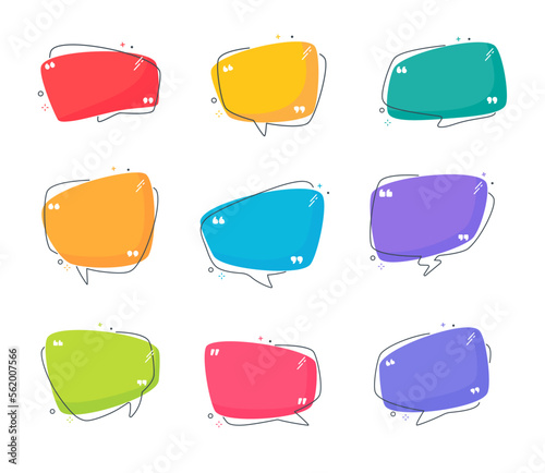 Liquid text box. Quote speech bubble. flowing liquid shape