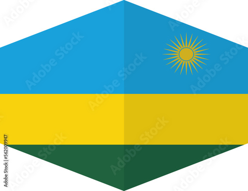 Rwanda flag background with cloth texture.Rwanda Flag vector illustration eps10.