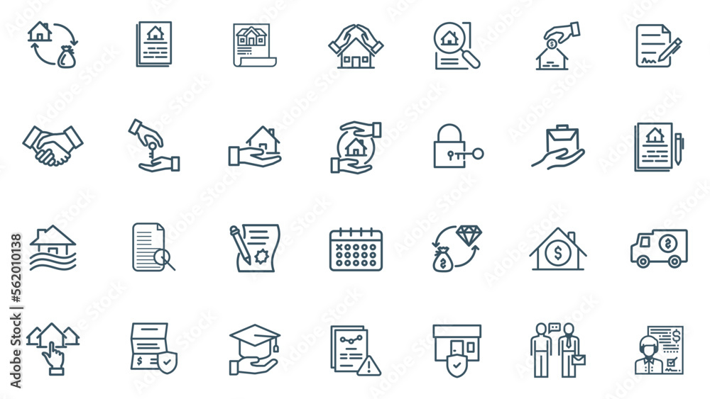 INSURANCE  ICON SET DESIGN