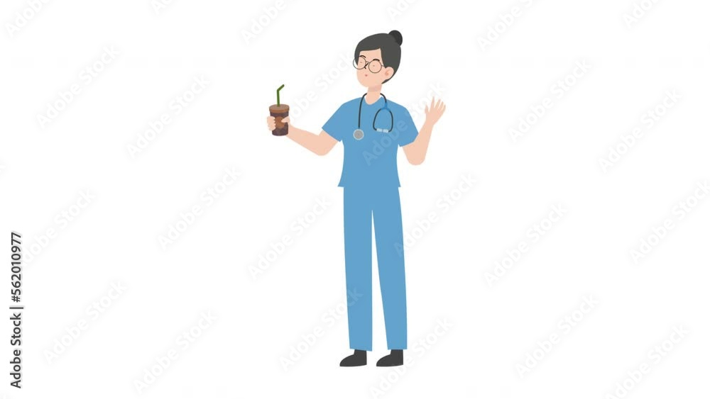 Doctor holding coffee cup Doctor holding coffee cup