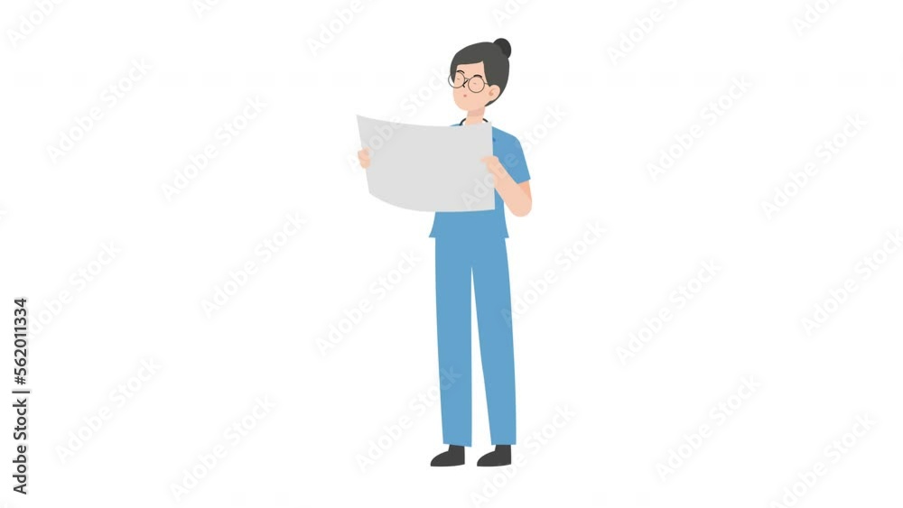 Female Doctor holding report