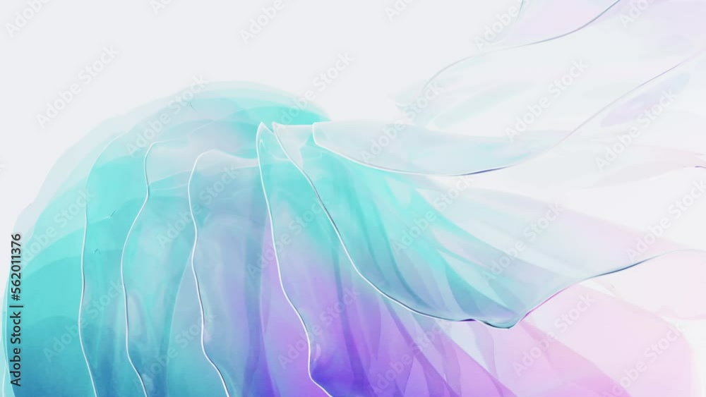 Gradient multilayer glass background, 3d rendering.