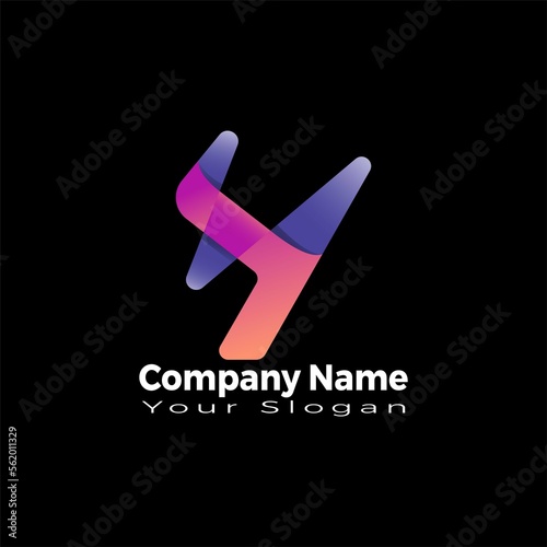 Company modern abstract logo design templrt