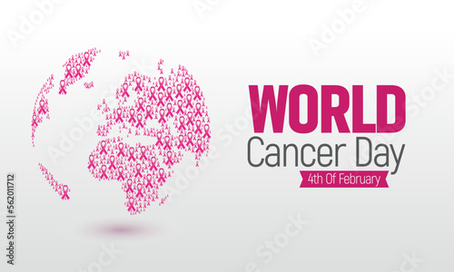 Tablou canvas World cancer day.vector illustration design