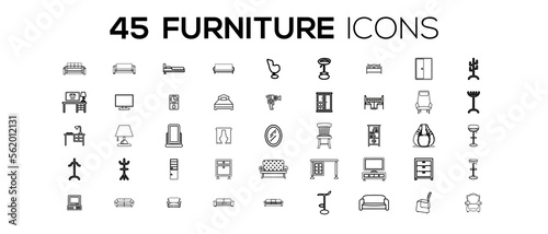 FURNITURE ICON SET DESIGN