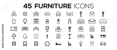 FURNITURE ICON SET DESIGN