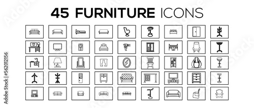 FURNITURE ICON SET DESIGN