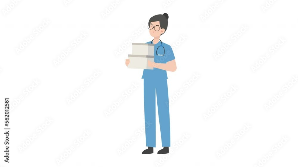 Doctor holding box Doctor holding box
