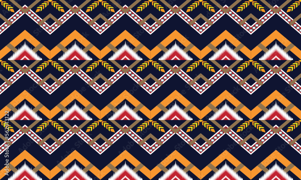 Abstract ethnic geometric flower pattern design pattern for background,fabric,wrapping,clothing,carpet,wallpaper,clothing,wrapping,batik,fabric