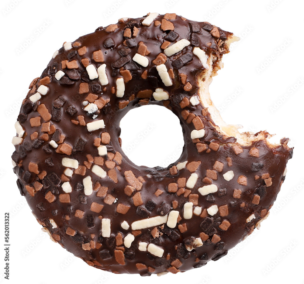 Chocolate donut, transparent background Chocolate donut, transparent background