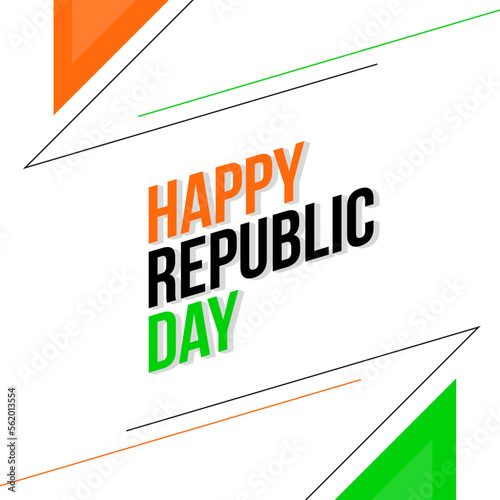 Happy Republic Day India logo design template	