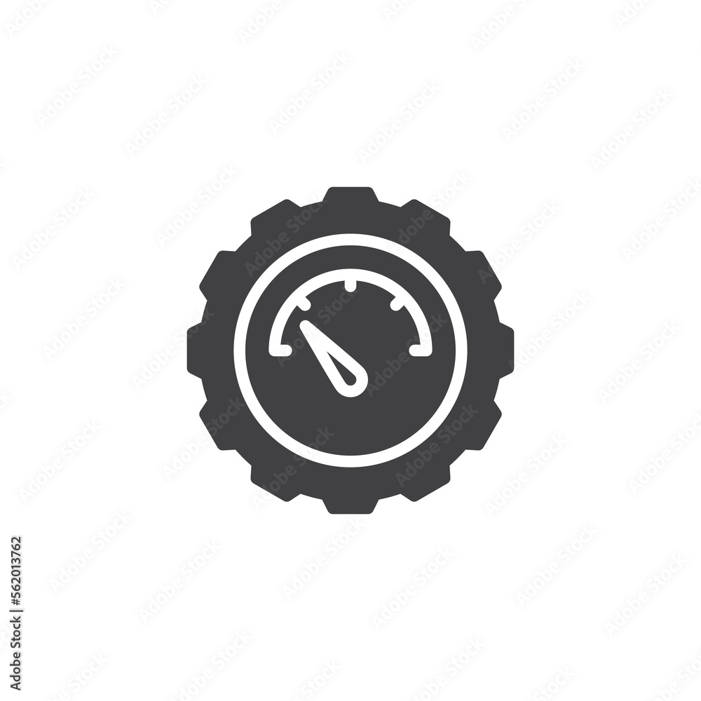 Speed meter gauge vector icon Speed meter gauge vector icon