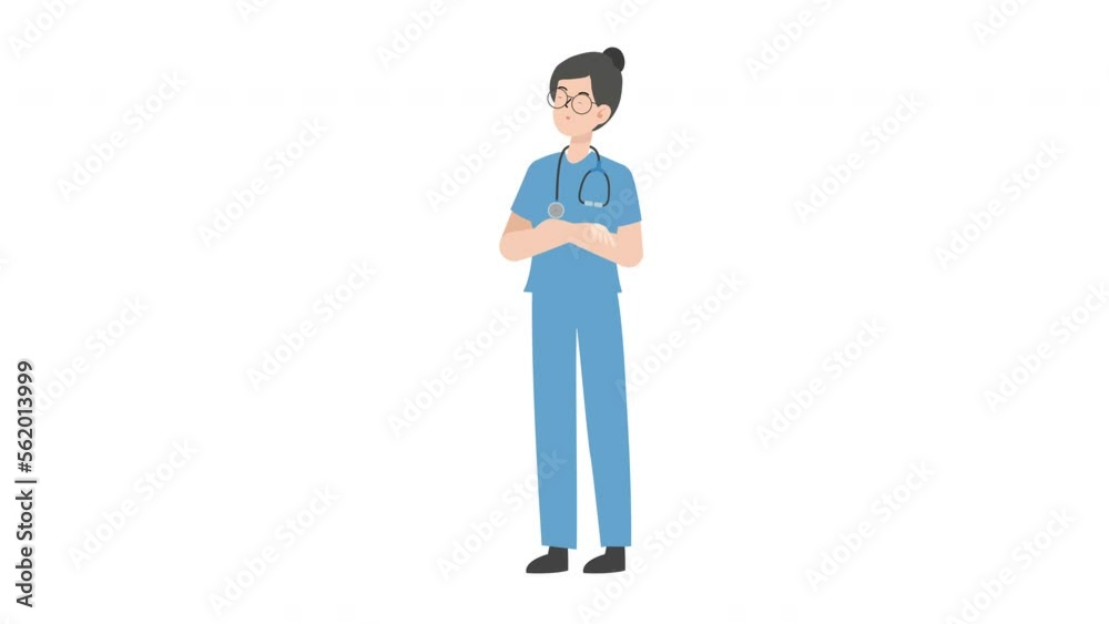 Doctor stood with his arms crossed Doctor stood with his arms crossed