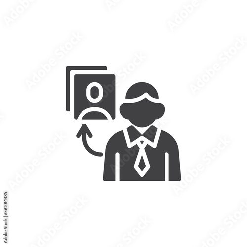 Employee turnover vector icon