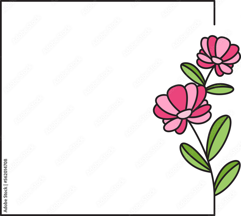 decorative floral frames illustration