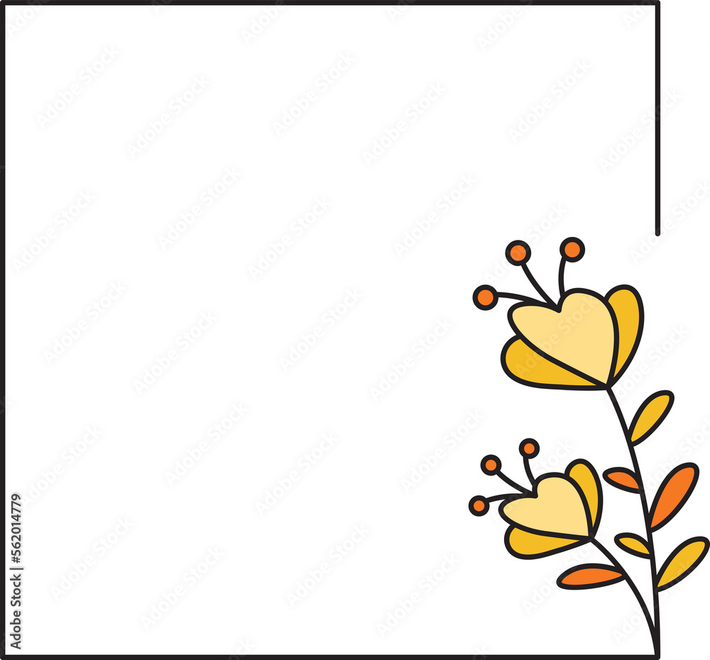 Naklejka premium decorative floral frames illustration