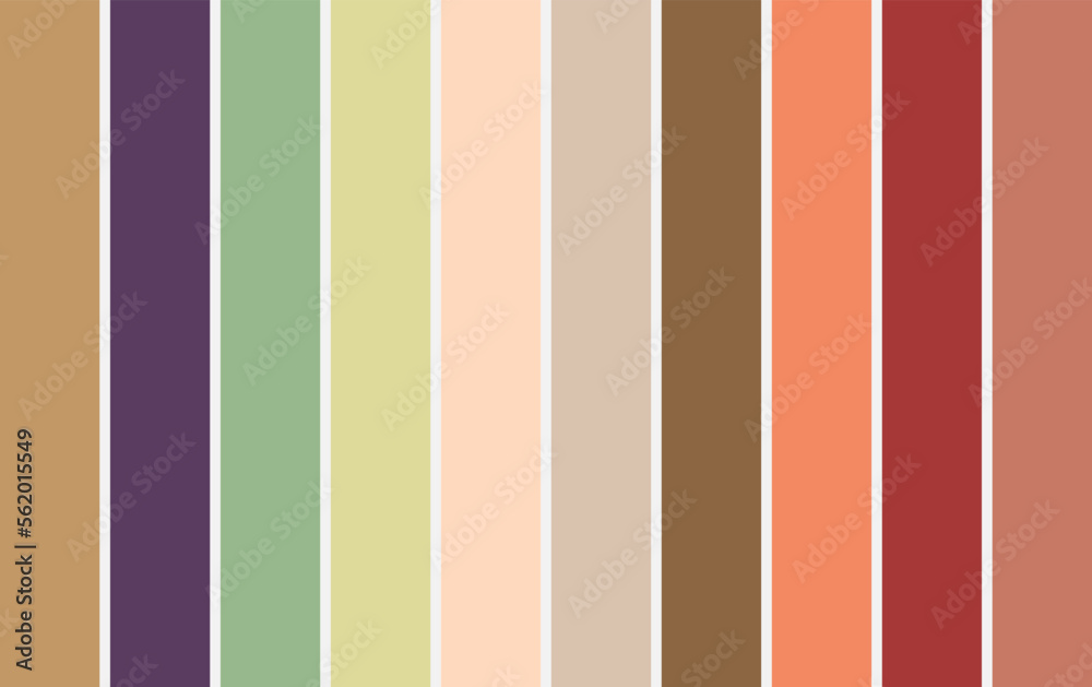 Fashion Trend Vintage Color guide palette 2023-24. An example of a ...
