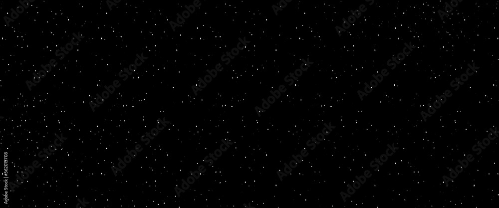 Fototapeta premium Flying dust particles on a black background, abstract real dust floating over black background for overlay, night sky graphic resources star on snow effect background