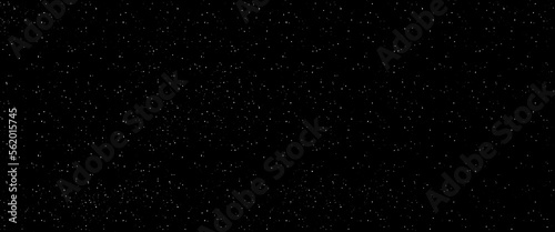 Flying dust particles on a black background, abstract real dust floating over black background for overlay, night sky graphic resources star on snow effect background