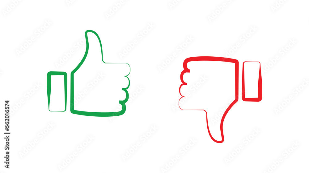thumb icon on white background	