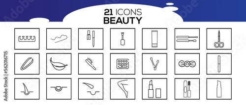 BEAUTY ICON SET DESIGN 