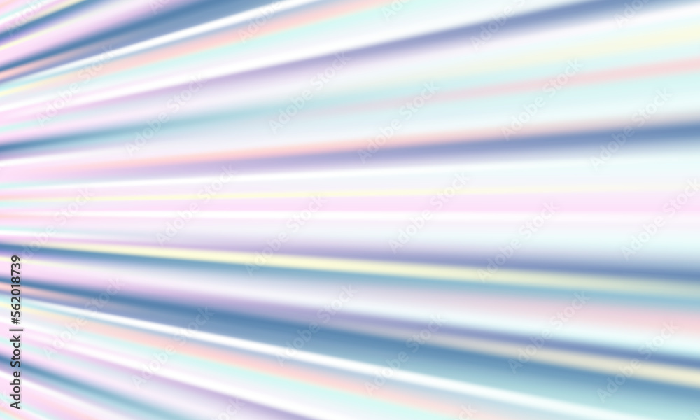 Spectrum stripes. Hi tech beam. Abstract colorful reflective glow pastel vector background. Horizontal stripe glowing laser neon color. Design for wallpaper, backdrop, patterns, texture, background.