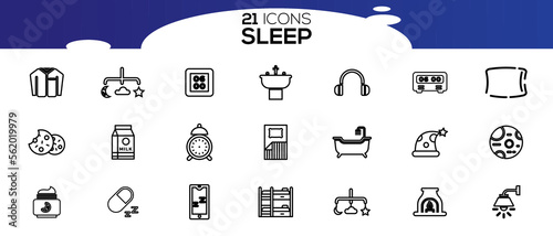 SLEEP ICON SET DESIGN