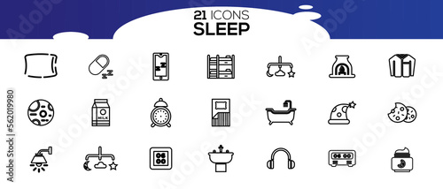 SLEEP ICON SET DESIGN