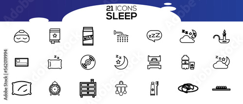 SLEEP ICON SET DESIGN