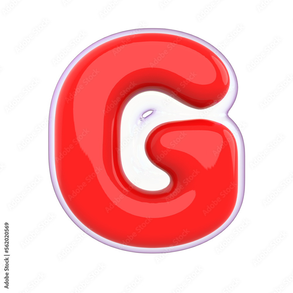3D Letter G Red With Generative AI 3D Letter G Red With Generative AI