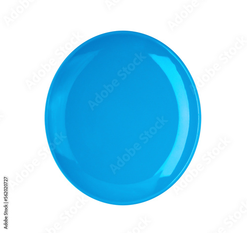 blue ceramic plate isolated on transparent png