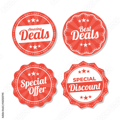 Special offer sale banner element collection set