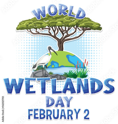 World wetlands day on February icon
