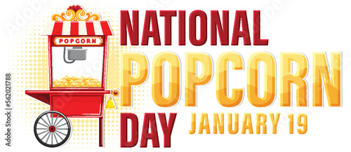National popcorn day banner design