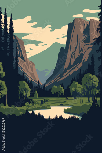 el capitan yosemite national park Sierra nevada of central california poster photo