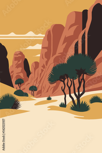 Wadi Rum jordan retro posters famous deserts of the world