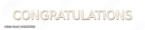 congratulations golden typography banner on transparent background