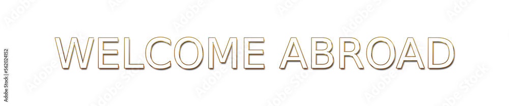 Welcome golden typography banner on transparent background Welcome golden typography banner on transparent background